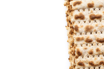 Matzah. Jewish traditional Passover bread. Pesach celebration symbol.