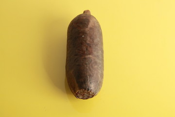 the morcilla is a sausage based on coagulated and cooked blood