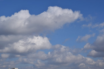 blue sky with white clouds
