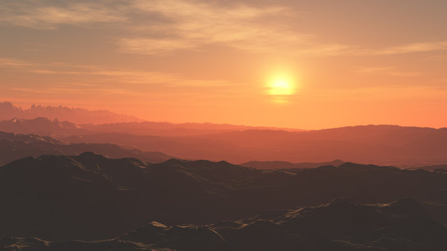 concept art of majestic natural environment panorama background