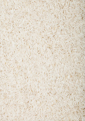Fresh raw organic basmati long grain rice. Healthy food. Macro