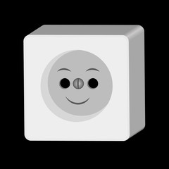Socket Smile Vector Illustration