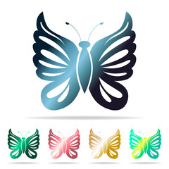  Vector Tracery Butterfly