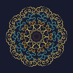 Mandala round vector illustration