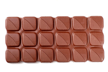 chocolate bar on white background