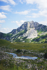 Naklejka na ściany i meble Journey in mountains of the National Nature Park Durmitor in Montenegro. 