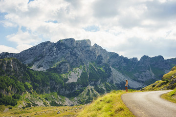 Journey in mountains of the National Nature Park Durmitor in Montenegro. 