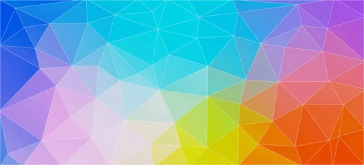 Foto auf Acrylglas Colorful flat background with triangles. Creative concept layout template for web and mobile app, © igor_shmel