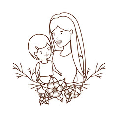 woman with baby avatar character