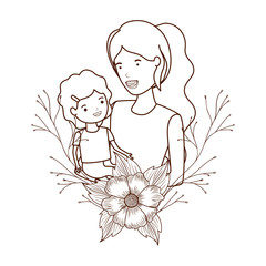 woman with baby avatar character