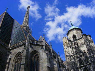 Blick nach oben - der Stephansdom in Wien