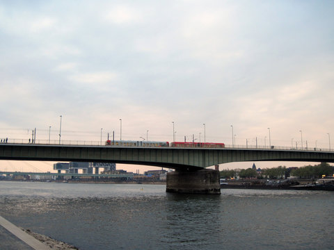 Trams on the bridge