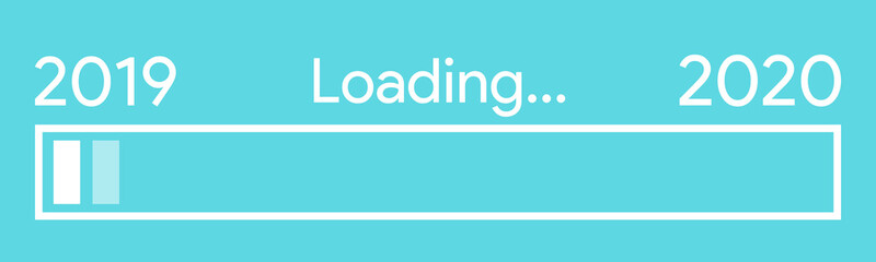 progress bar showing loading of 2020