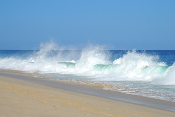 Beach and wonderful splash waves 