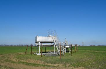 The equipment and technologies on oil fields. Oil well