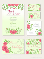 Vector set of Wedding design concept