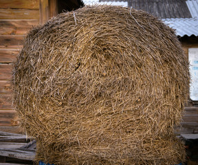 Haystack close up