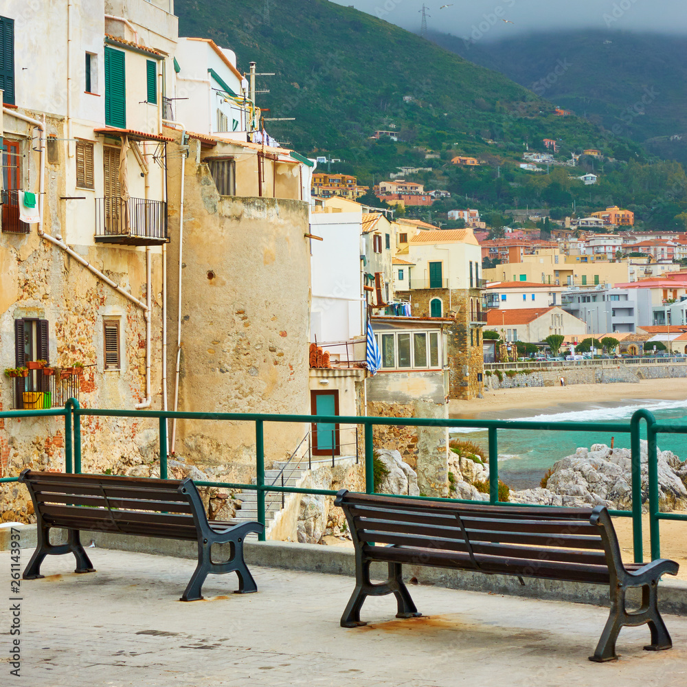 Wall mural Waterfront in Cefalu