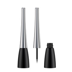 Realistic 3d eyeliner advertising template. Cosmetics.