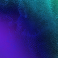 Colorful bright ink and watercolor texture on white paper background. Paint leaks and ombre effects. Hand painted abstract image.