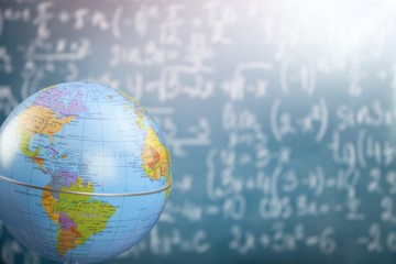 Globe of the earth planet on background