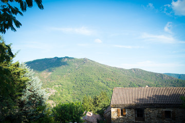 Typical ancient houses in the French mountains