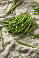 Raw Green Organic French String Beans