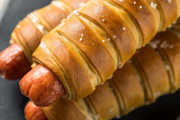 Homemade Pretzel Wrapped Hot Dog