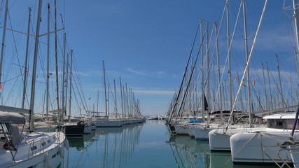 Fototapeta na wymiar Yachts in the marina. Greece