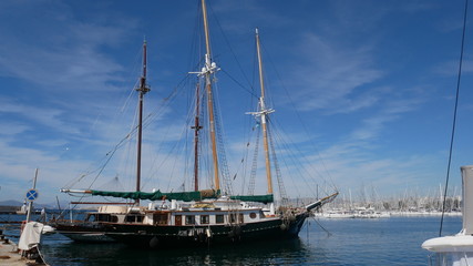 Fototapeta na wymiar Old style Sailing Boat