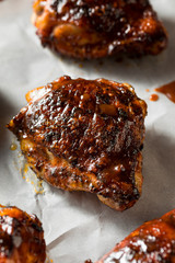 Homemade Grilled Barbecue Chicken Thighs