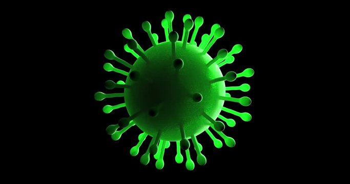 3D Virus And Bacteria Animation. Realistic Render Perfect Loop. Microscopic View