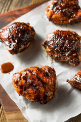 Homemade Grilled Barbecue Chicken Thighs
