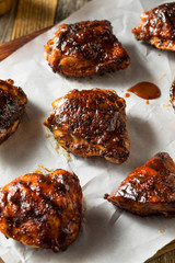 Homemade Grilled Barbecue Chicken Thighs