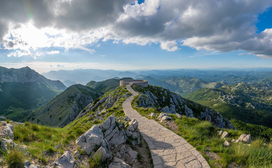 The scenic viewpoint is at the top of a high mountain.