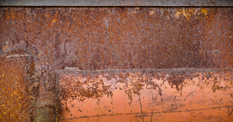 Rusty metal textured background. Old rough rusted grungy surface