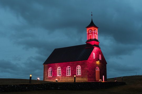 Hvalnes church on reykjanes Peninsula in Iceland