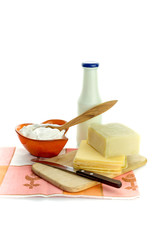 The fresh dairy products.