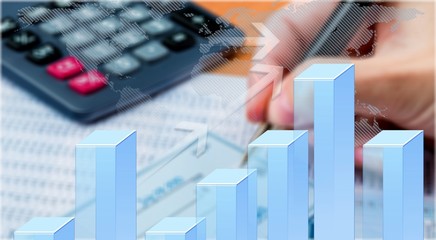 Business man prepare writing a check on background