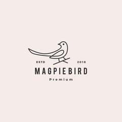 magpie bird logo vector icon illustration