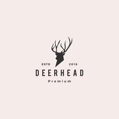 deer head logo icon illustration vector