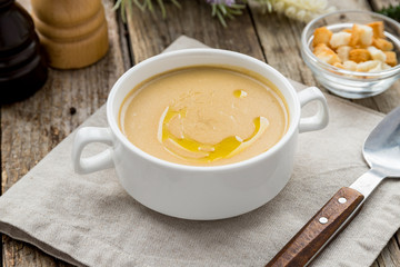 Cream soup of mushrooms