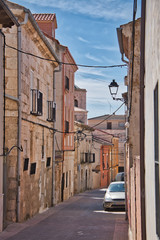 Street of Roa de Duero, village of the province of Burgos, in Castilla y Leon, Spain