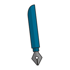 Pen tool symbol cartoon