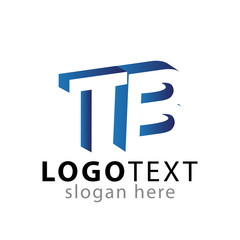 TB Initial Letter logo in negative space vector template