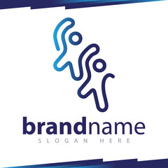 People Line Art logo vector template