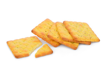 seaweed biscuits isolated on white background