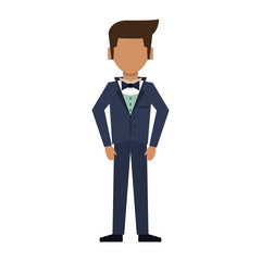 Wedding groom avatar faceless