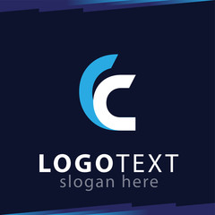 cc Initial Letter Logo Vector Template