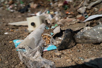 Plastic bottle trash nature pollution garbage save the planet environment